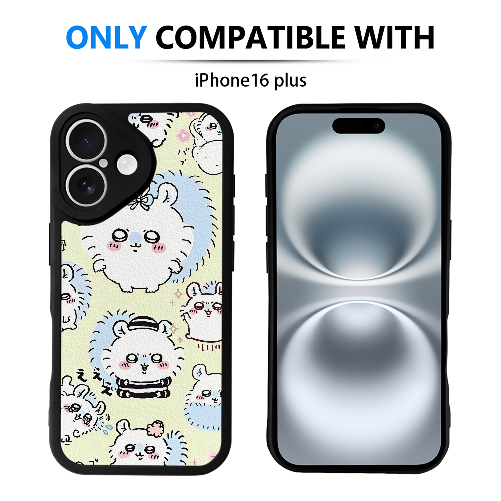 （画像用） ちいかわ Chii-kawa 【iPhone 16シリーズ対応】シリコンスマホケース（レザー調） 材質：シリコン
